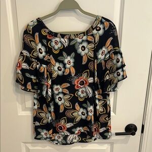 Loft Blouse Layered Sleeve Tie Back Ladies To Size S but fits M&L too